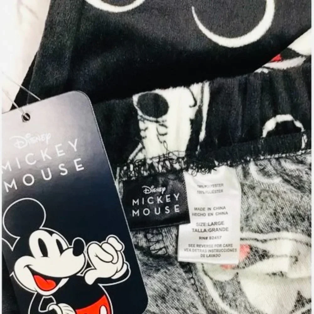 DISNEY "Mickey Mouse" Women's Pajama Bottoms EUC Size L - Picture 2 of 6